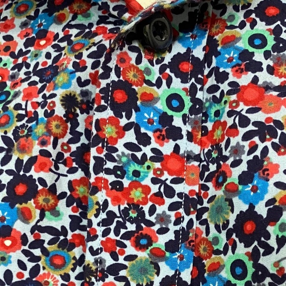 💋Thomas Dean Big and Tall Men’s Floral Shirt - Picture 5 of 9